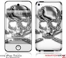 iPod Touch 4G Skin - Chrome Skull on White