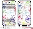 iPod Touch 4G Skin - Kearas Flowers on White