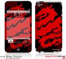 iPod Touch 4G Skin - Oriental Dragon Red on Black