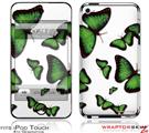 iPod Touch 4G Skin - Butterflies Green