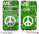 iPod Touch 4G Skin - Love and Peace Green