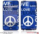 iPod Touch 4G Skin - Love and Peace Blue