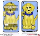 iPod Touch 4G Skin - Puppy Dogs on Blue
