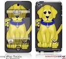 iPod Touch 4G Skin - Puppy Dogs on Black