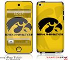 iPod Touch 4G Skin - Iowa Hawkeyes Tigerhawk Black on Gold