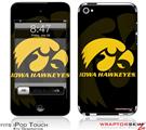 iPod Touch 4G Skin - Iowa Hawkeyes Tigerhawk  Gold on Black