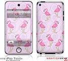 iPod Touch 4G Skin - Flamingos on Pink