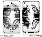 iPod Touch 4G Skin - Big Kiss Black on White