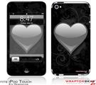 iPod Touch 4G Skin - Glass Heart Grunge Gray