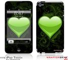 iPod Touch 4G Skin - Glass Heart Grunge Green