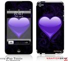 iPod Touch 4G Skin - Glass Heart Grunge Purple