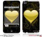 iPod Touch 4G Skin - Glass Heart Grunge Yellow