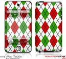 iPod Touch 4G Skin - Argyle Red and Green