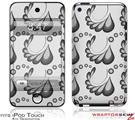 iPod Touch 4G Skin - Petals Gray