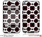 iPod Touch 4G Skin - Red And Black Squared