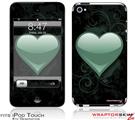 iPod Touch 4G Skin - Glass Heart Grunge Seafoam Green