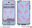 iPod Touch 4G Skin - Flamingos on Blue