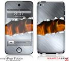 iPod Touch 4G Skin - Ripped Metal Fire