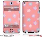 iPod Touch 4G Skin - Pastel Flowers on Pink