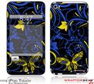 iPod Touch 4G Skin - Twisted Garden Blue and Yellow