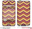 iPod Touch 4G Skin Zig Zag Yellow Burgundy Orange