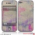 iPhone 4 Skin Pastel Abstract Pink and Blue