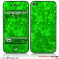 iPhone 4 Skin Triangle Mosaic Green