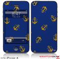 iPhone 4 Skin Anchors Away Blue