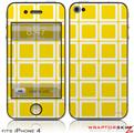 iPhone 4 Skin Squared Yellow