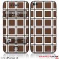 iPhone 4 Skin Squared Chocolate Brown