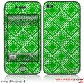 iPhone 4 Skin Wavey Green