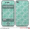 iPhone 4 Skin Wavey Seafoam Green