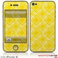 iPhone 4 Skin Wavey Yellow