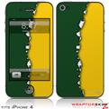 iPhone 4 Skin Ripped Colors Green Yellow
