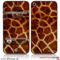 iPhone 4 Skin Fractal Fur Giraffe