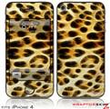 iPhone 4 Skin Fractal Fur Leopard