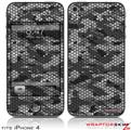 iPhone 4 Skin HEX Mesh Camo 01 Gray