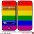 iPhone 4 Skin - Rainbow Stripes (DOES NOT fit newer iPhone 4S)