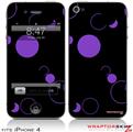 iPhone 4 Skin - Lots of Dots Purple on Black (DOES NOT fit newer iPhone 4S)