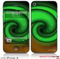 iPhone 4 Skin - Alecias Swirl 01 Green (DOES NOT fit newer iPhone 4S)