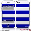 iPhone 4 Skin - Kearas Psycho Stripes Blue and White (DOES NOT fit newer iPhone 4S)