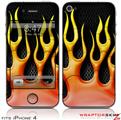 iPhone 4 Skin - Metal Flames (DOES NOT fit newer iPhone 4S)