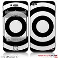 iPhone 4 Skin - Bullseye Black and White (DOES NOT fit newer iPhone 4S)