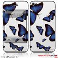 iPhone 4 Skin - Butterflies Blue (DOES NOT fit newer iPhone 4S)