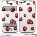 iPhone 4 Skin - Strawberries on White (DOES NOT fit newer iPhone 4S)