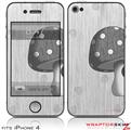 iPhone 4 Skin - Mushrooms Gray (DOES NOT fit newer iPhone 4S)