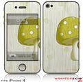 iPhone 4 Skin - Mushrooms Yellow (DOES NOT fit newer iPhone 4S)