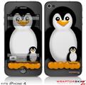 iPhone 4 Skin - Penguins on Black (DOES NOT fit newer iPhone 4S)