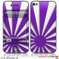 iPhone 4 Skin - Rising Sun Japanese Flag Purple (DOES NOT fit newer iPhone 4S)