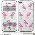 iPhone 4 Skin - Flamingos on White (DOES NOT fit newer iPhone 4S)